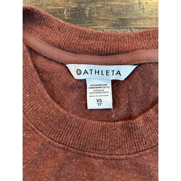 Athleta Balance Dress Size XS Brownish Red Long Sleeve Pockets Sweater Dress - Picture 6 of 8